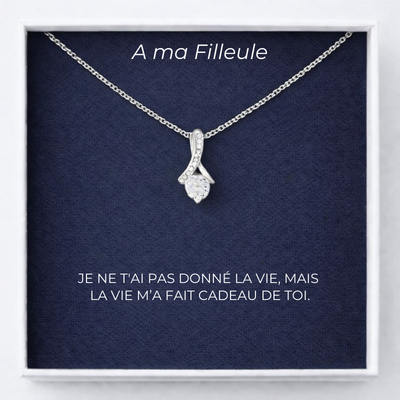 Collier Pour Filleule Chance + Carte Pour Filleule Personnalisée