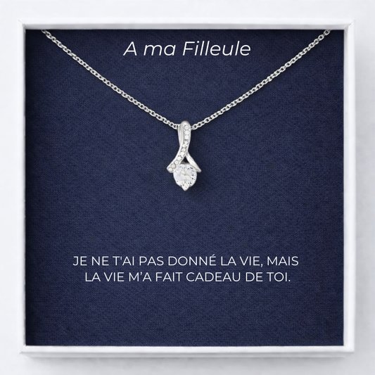 Collier Pour Filleule Chance + Carte Pour Filleule Personnalisée