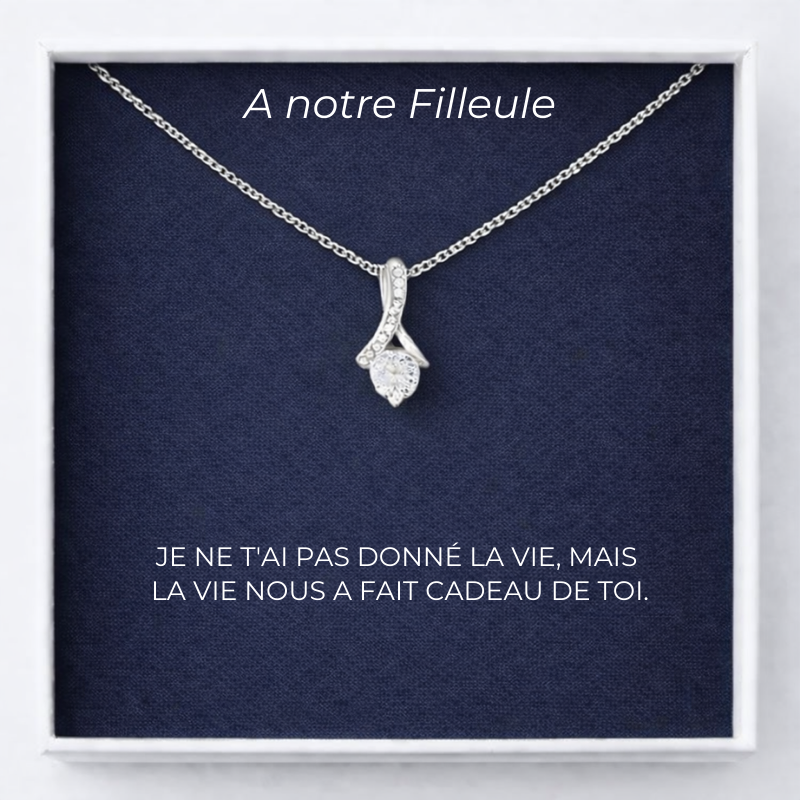 Collier Pour Filleule Chance + Carte Pour Notre Filleule Personnalisée