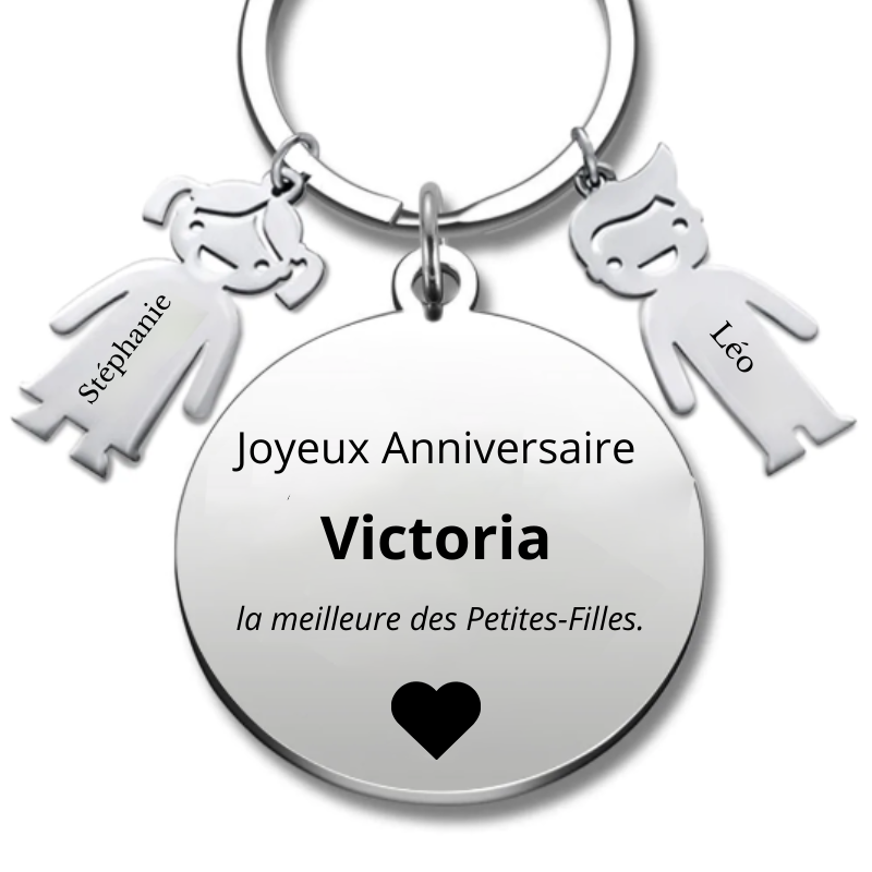 Le Porte-Clef personnalisé Joyeux Anniversaire Petite Fille