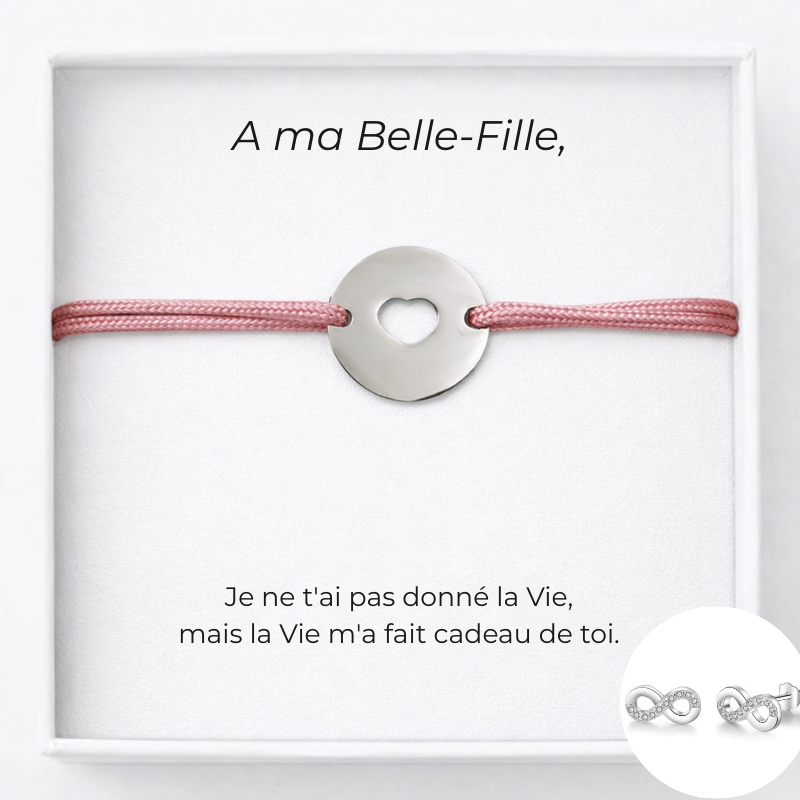 Gourmette A ma Belle Fille Boucles d'Oreilles assorties