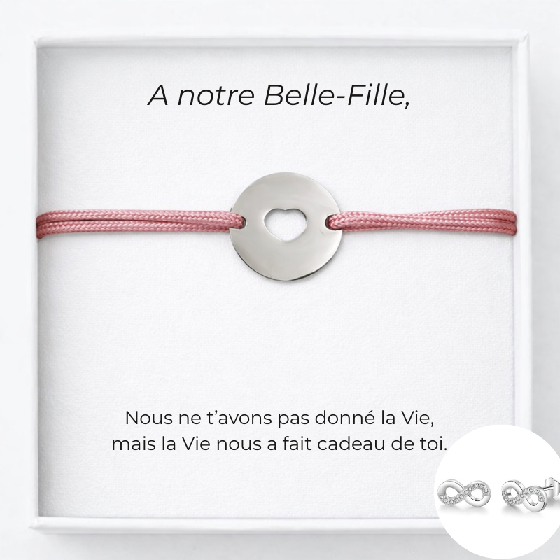 Gourmette A notre Belle Fille Boucles d'Oreilles assorties