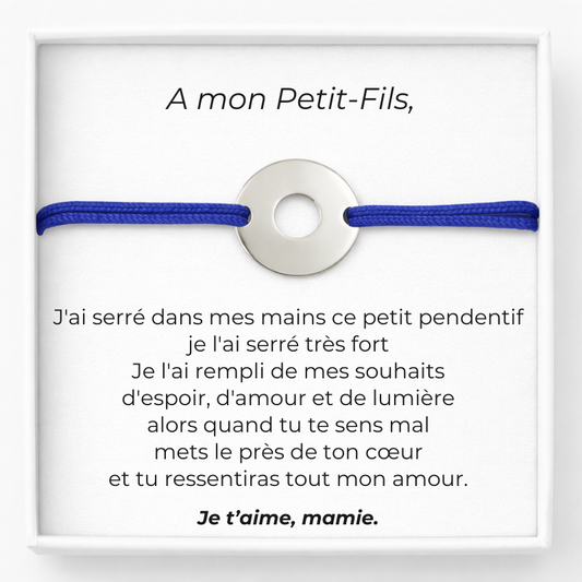 Gourmette Bleue A mon Petit Fils de la part de Mamie