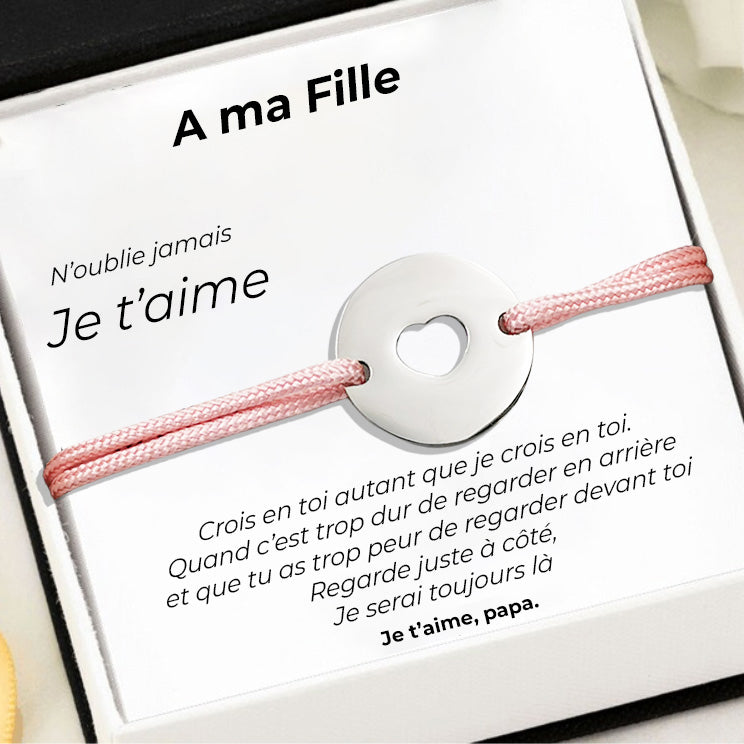 La Gourmette "A ma Fille" + la carte "A ma fille"