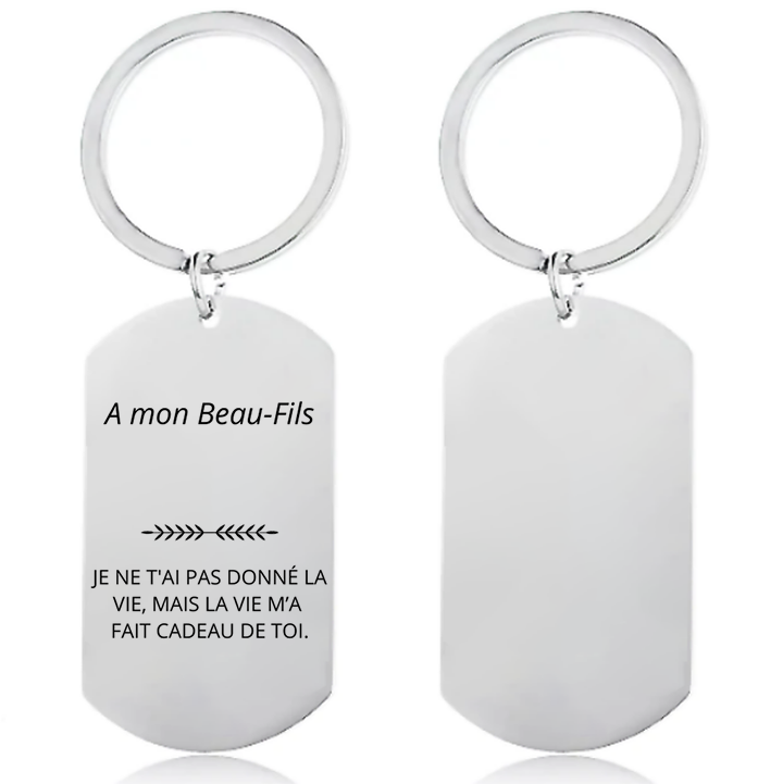 Le porte-clef "A mon Beau-Fils" A personnaliser