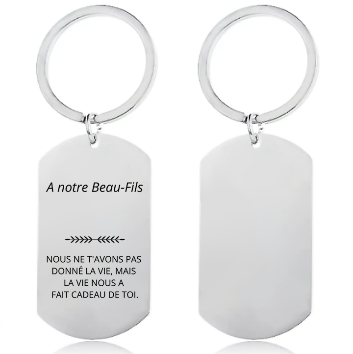Le porte-clef "A notre Beau-Fils" A personnaliser