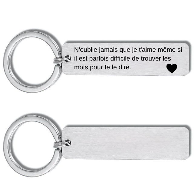 Le porte-clef "N'oublie jamais"