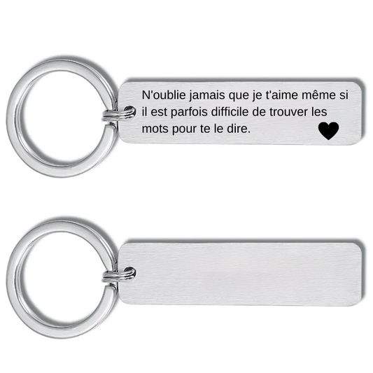 Le porte-clef "N'oublie jamais"