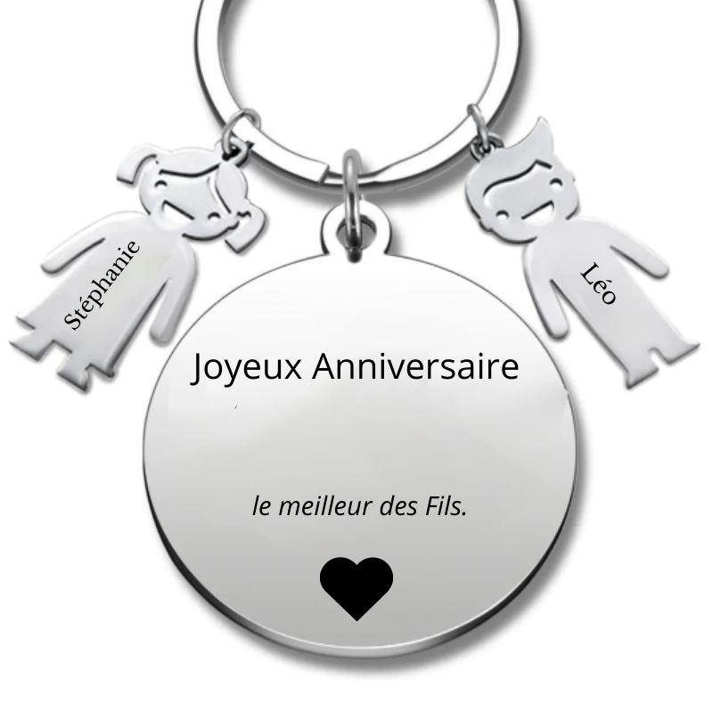 Porte Clé personnalisé Joyeux Anniversaire mon Fils