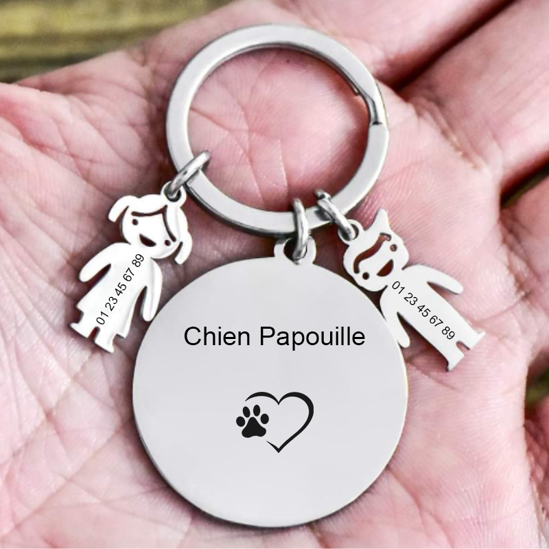 Médaille "Chien XXX" - Médaille Pour Chien personnalisable Nom et Téléphone