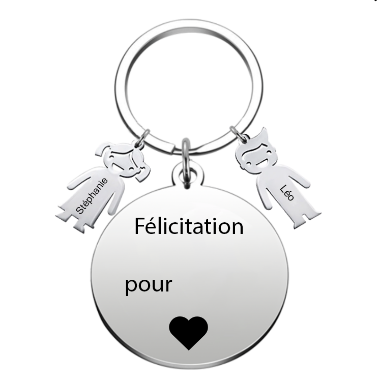 Le Porte-Clef "Félicitations XXX pour YYY"