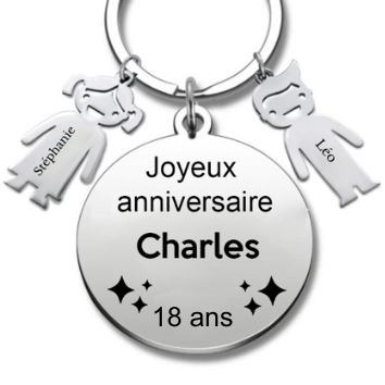 Le Porte-Clef "Joyeux anniversaire XXX 18 ans"