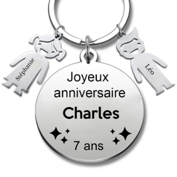 Le Porte-Clef "Joyeux anniversaire XXX 7 ans"