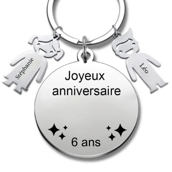 Le Porte-Clef "Joyeux anniversaire XXX 6 ans"