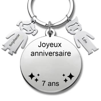 Le Porte-Clef "Joyeux anniversaire XXX 7 ans"