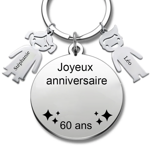 Le Porte-Clef "Joyeux anniversaire XXX 60 ans"