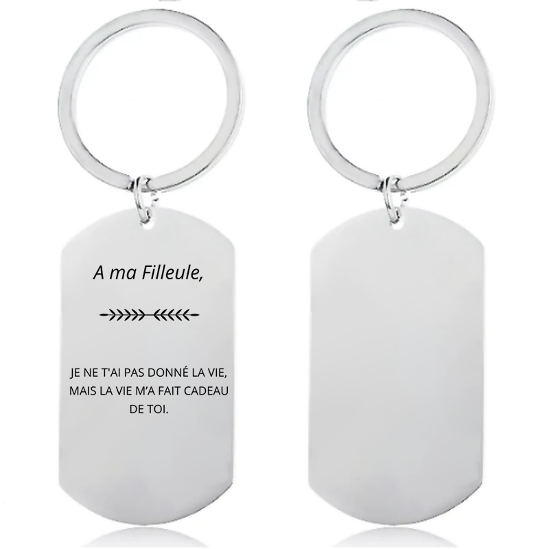 Porte Clé Filleule Gravé
