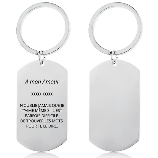 Porte Clé Homme "A mon Amour"