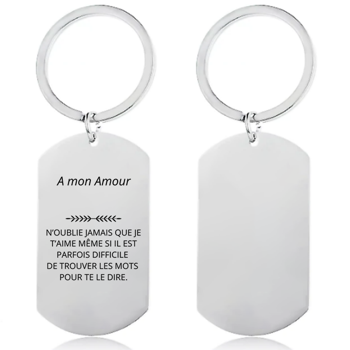 Porte Clé Homme "A mon Amour" - Les Bijoux de Marilou