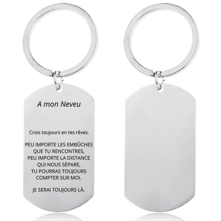 Le Porte-Clef "A mon Neveu" personnalisé