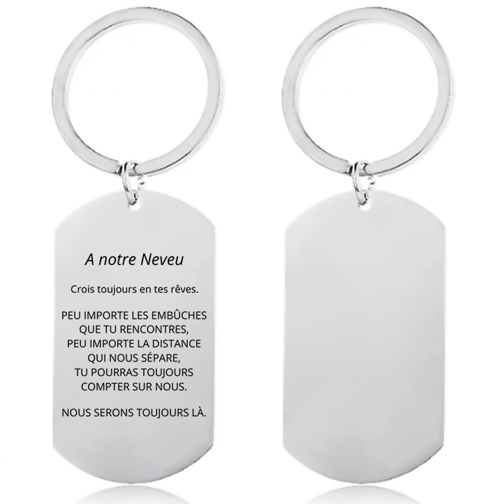 Le Porte-Clef "A mon Neveu" personnalisé