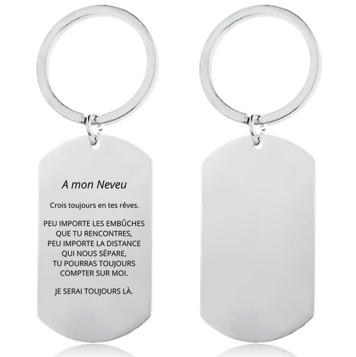 Le Porte-Clef "A mon Neveu" personnalisé