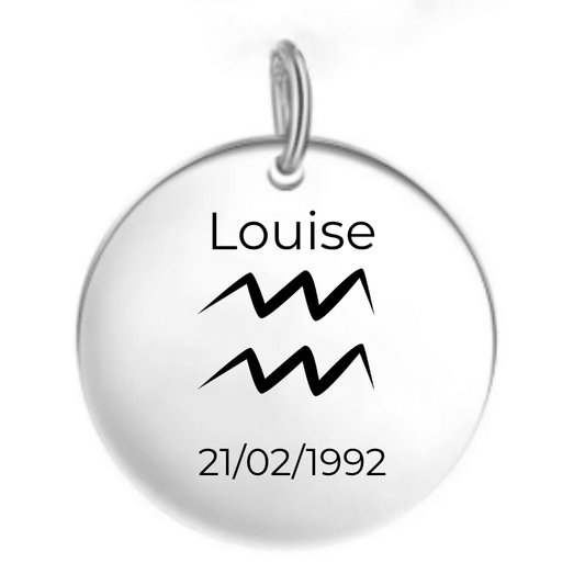 Pendentif Verseau Homme et Femme personnalisé