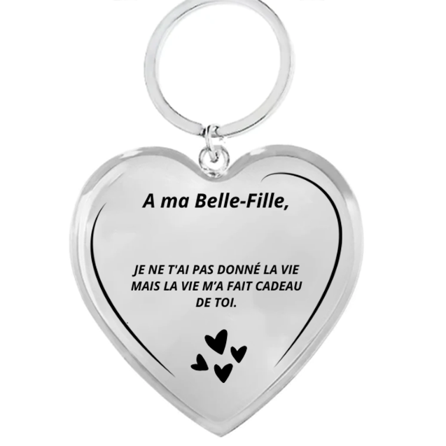 Porte-Clé A Ma Belle-Fille Personnalisé A personnaliser