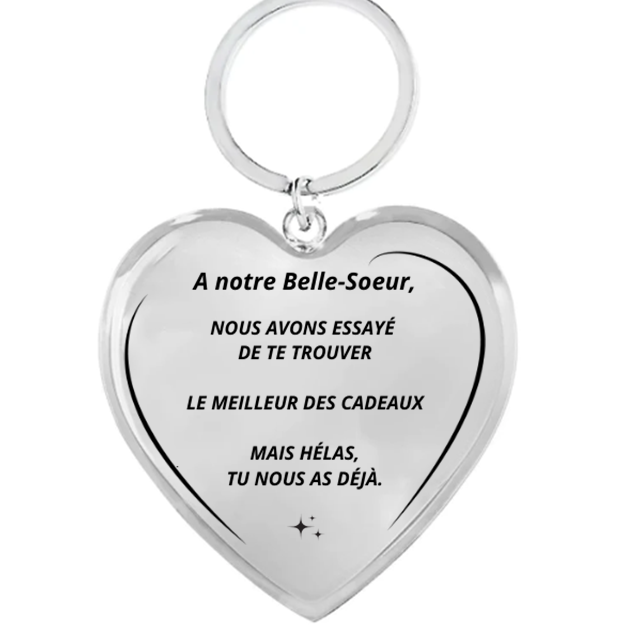 Porte-Clé Belle Soeur Personnalisé A Notre Belle Soeur