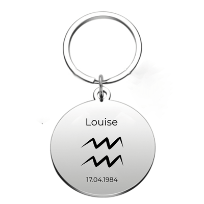 Porte-Clé Signe Astrologique Personnalisé