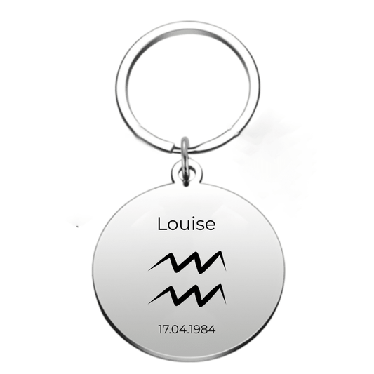 Porte-Clé Signe Astrologique Personnalisé