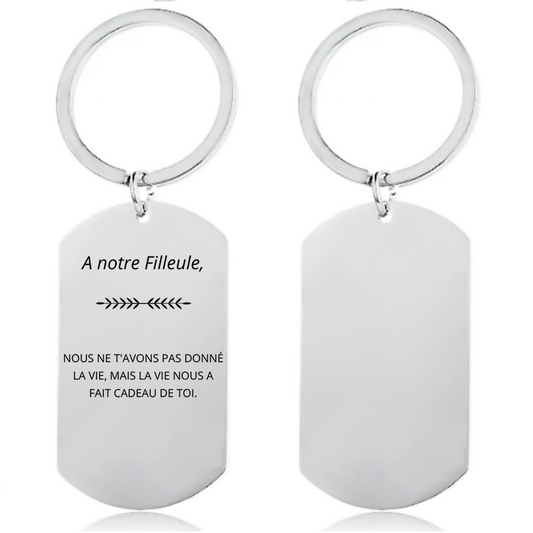 Porte-Clé pour Filleule A notre Filleule Personnalisé