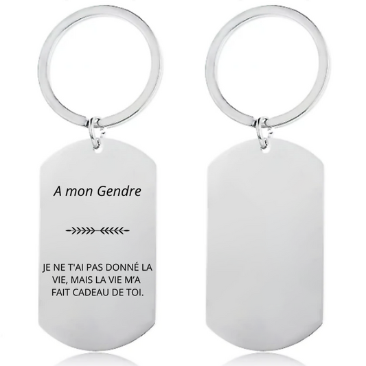 Porte-Clef personnalisé Merci Gendre A mon Gendre