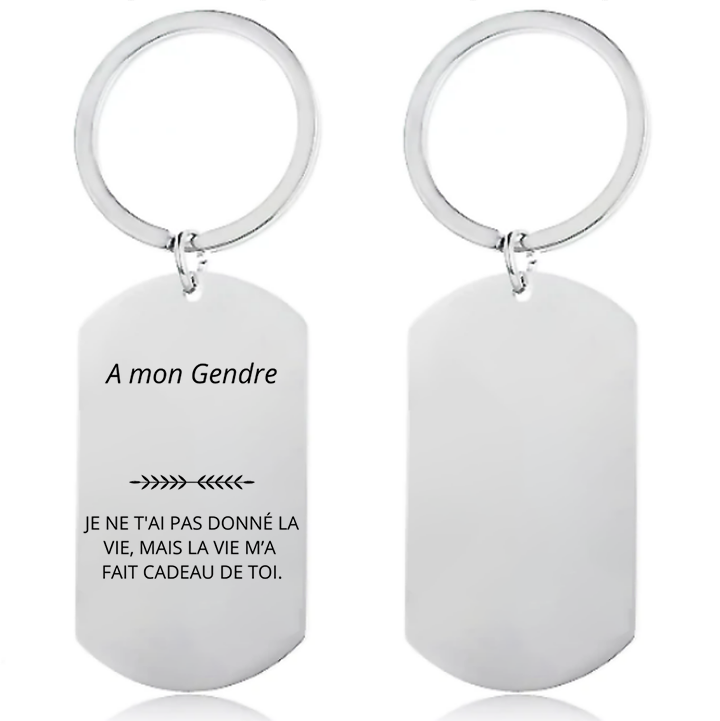 Porte-Clef personnalisé Merci Gendre A mon Gendre A personnaliser