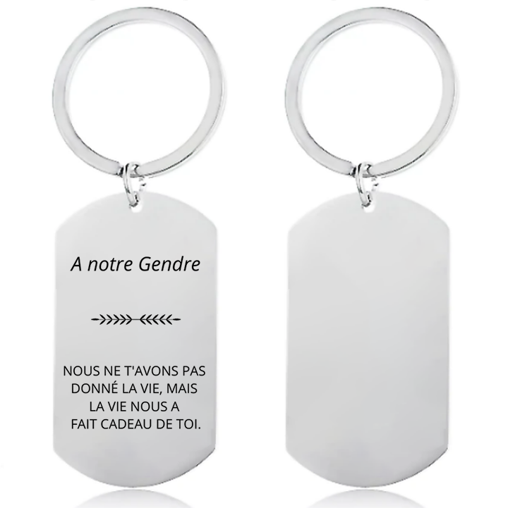 Porte-Clef personnalisé Merci Gendre A notre Gendre