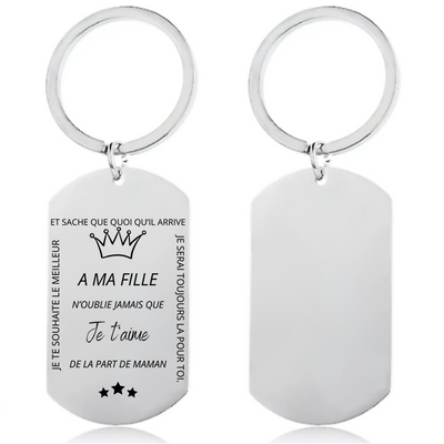 Porte Clef Personnalisé A Ma Fille - N'oublie jamais