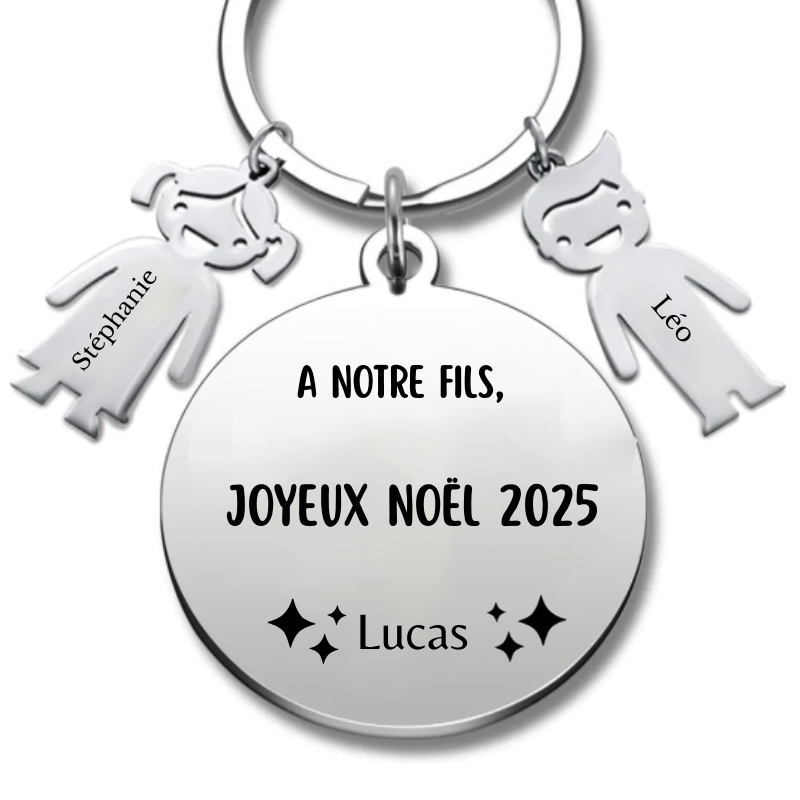 Porte-clé personnalisé Joyeux Noël Fils