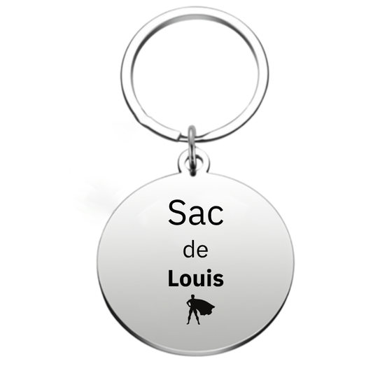Porte-clé personnalisé Sac de XXX - Super Héro 