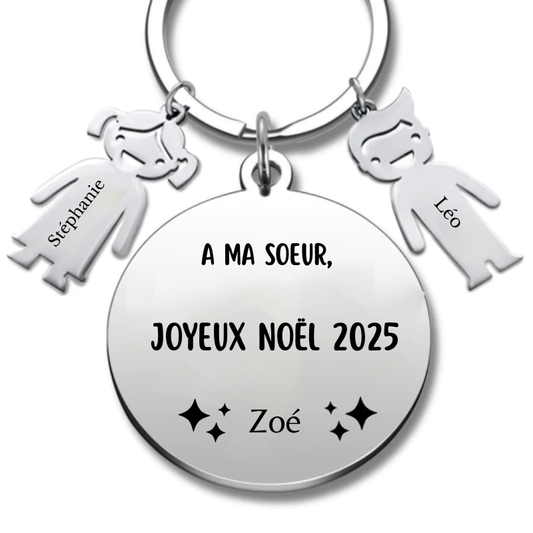 Porte Clé Noël Joyeux Noël Soeur