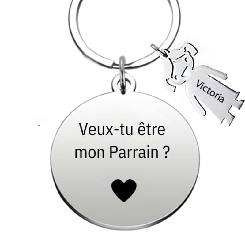 Porte Clé Annonce Parrain Original : Veux Tu Etre Mon Parrain
