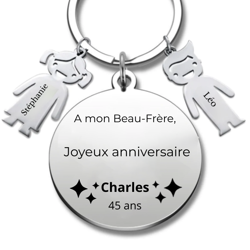 Porte Clé Beau-Frère Personnalisé Joyeux Anniversaire Beau Frère