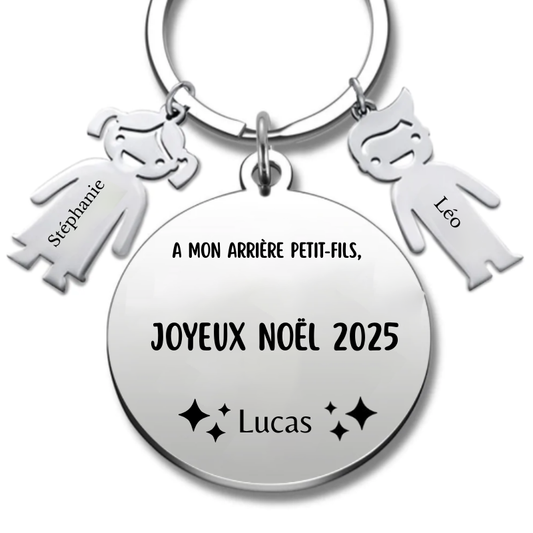 Porte Clé Noël Joyeux Noël Arrière Petit-Fils