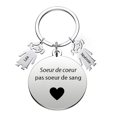 Porte Clés Meilleure Amie Personnalisé Citation pour Soeur de Coeur