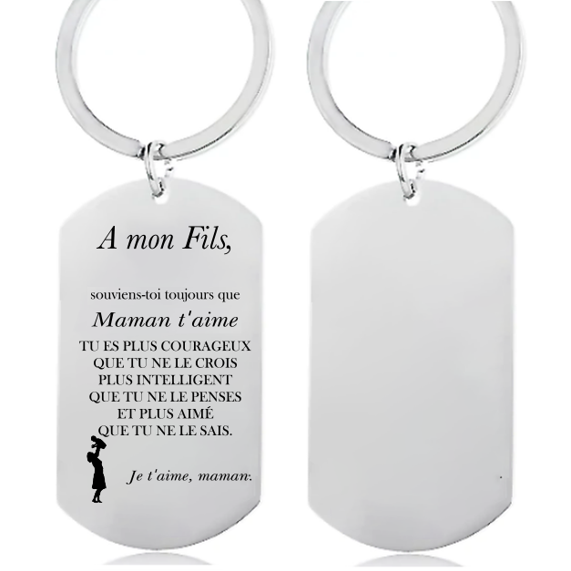Porte Clé A Mon Fils Personnalisé MamanA Personnaliser 