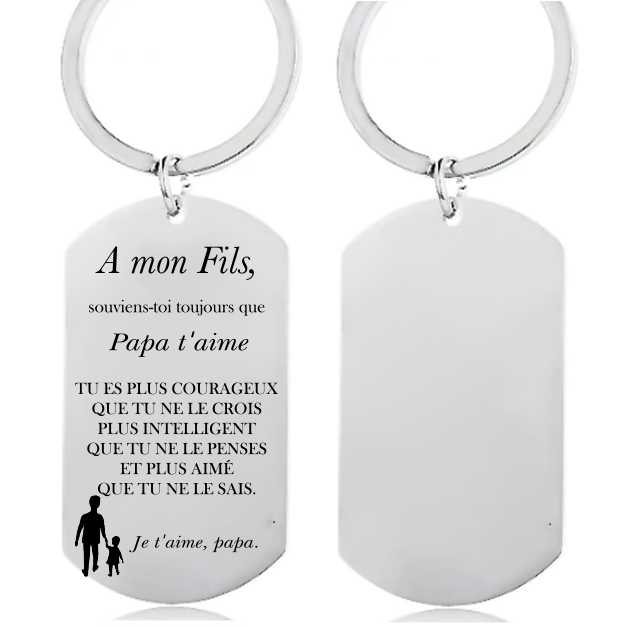 Porte Clé A Mon Fils Personnalisé Papa