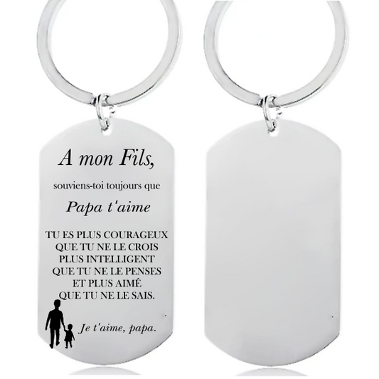 Porte Clé A Mon Fils Personnalisé Papa