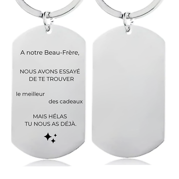 Porte Clé Beau-Frère Personnalisé A Notre Beau Frère