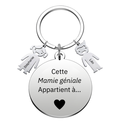 Porte Clé Mamie Personnalisé Meilleure Mamie