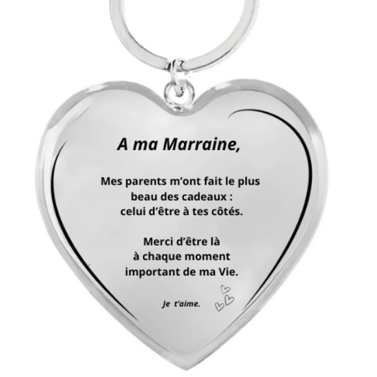 Porte Clé Marraine Gravé