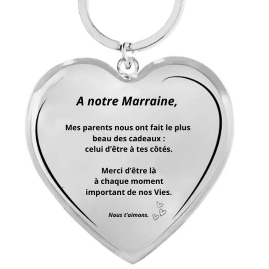 Porte Clé Marraine Personnalisé A notre Marraine - Les Bijoux de Marilou